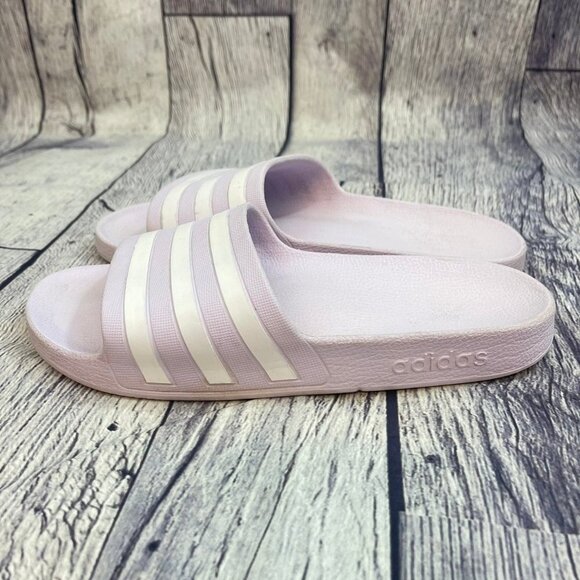Adidas Adilette Aqua Slides Lavender Purple Women's Size 6 Slip On Sandals - Picture 5 of 9